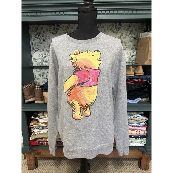 Disney Tops - Disney Winnie The Pooh‎ Sweatshirt Sweater Size Medium Design On Arm